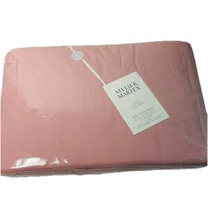 Atelier Martex Solid Pink King Fitted Sheet Cotton Polyester 200 Thread NEW